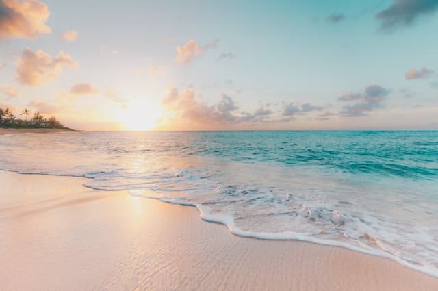 Beach sunset post