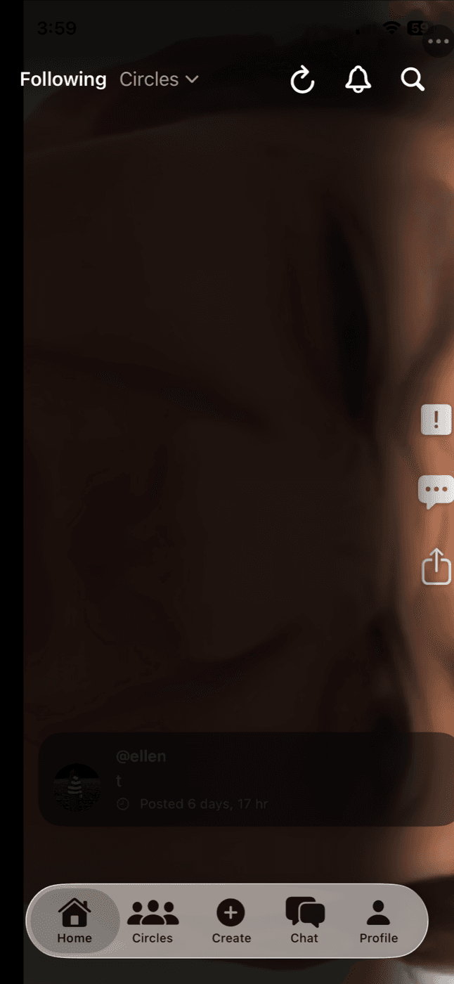 digi-cam circles page showing followers and circle groups